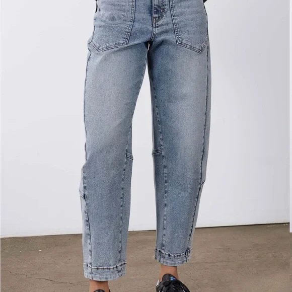 RUTI Barrel. Light Blue Denim Jeans - Picture 7 of 7